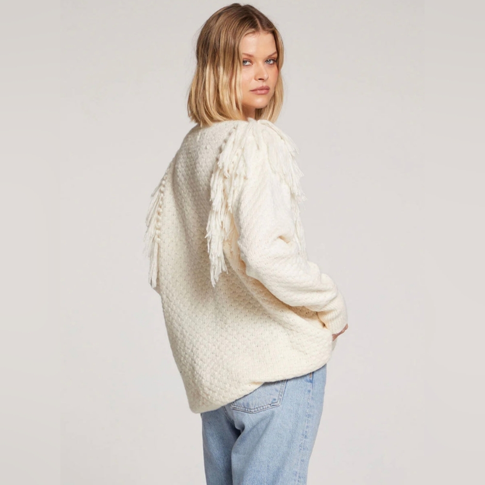 NWT Saltwater Luxe Allie Fringe Sweater